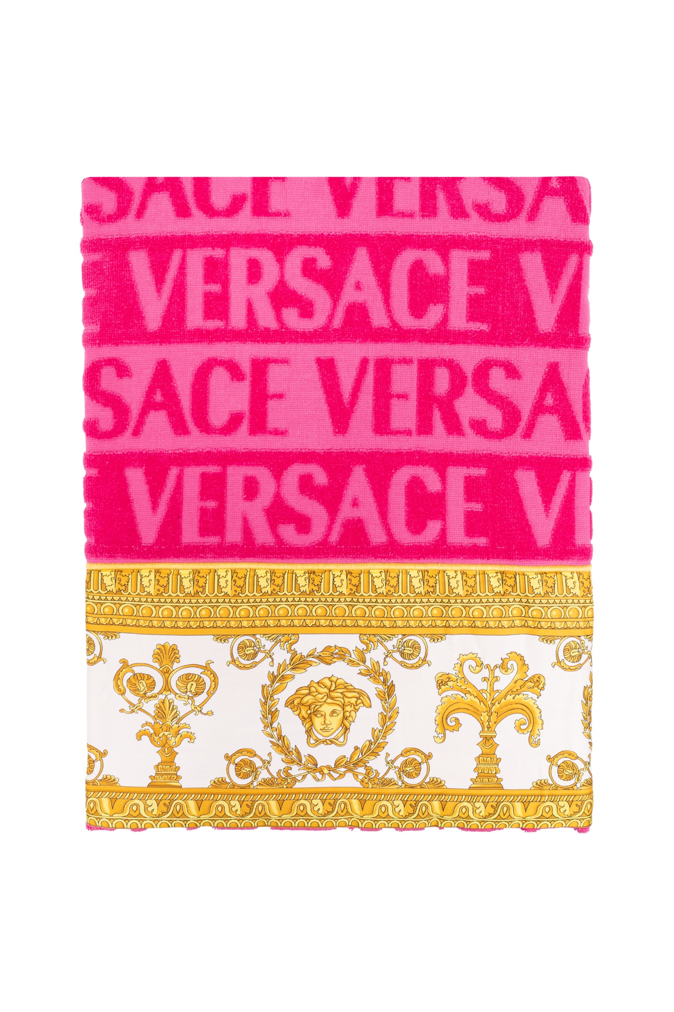 Versace Home Logo Towel Five-piece Set In Pink