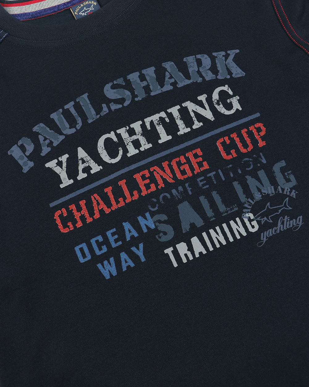 Shop Paul & Shark Logo Printed Long-sleeved T-shirt In Black