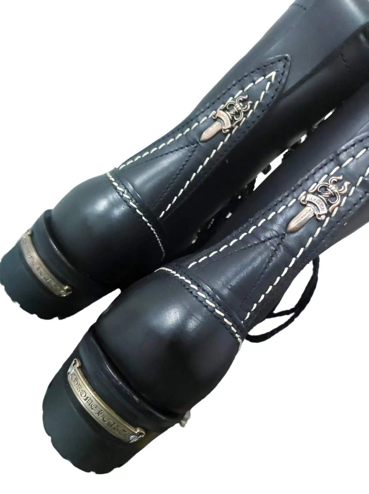 Chrome Hearts X Wesco Strap-up Martin Boots In Black