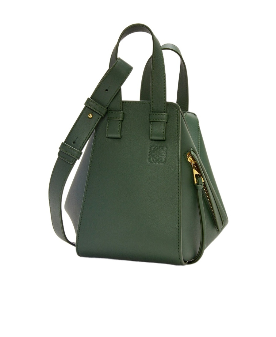 Loewe Womens Bottle Green Hammock Small Leather Shoulder Bag In Green