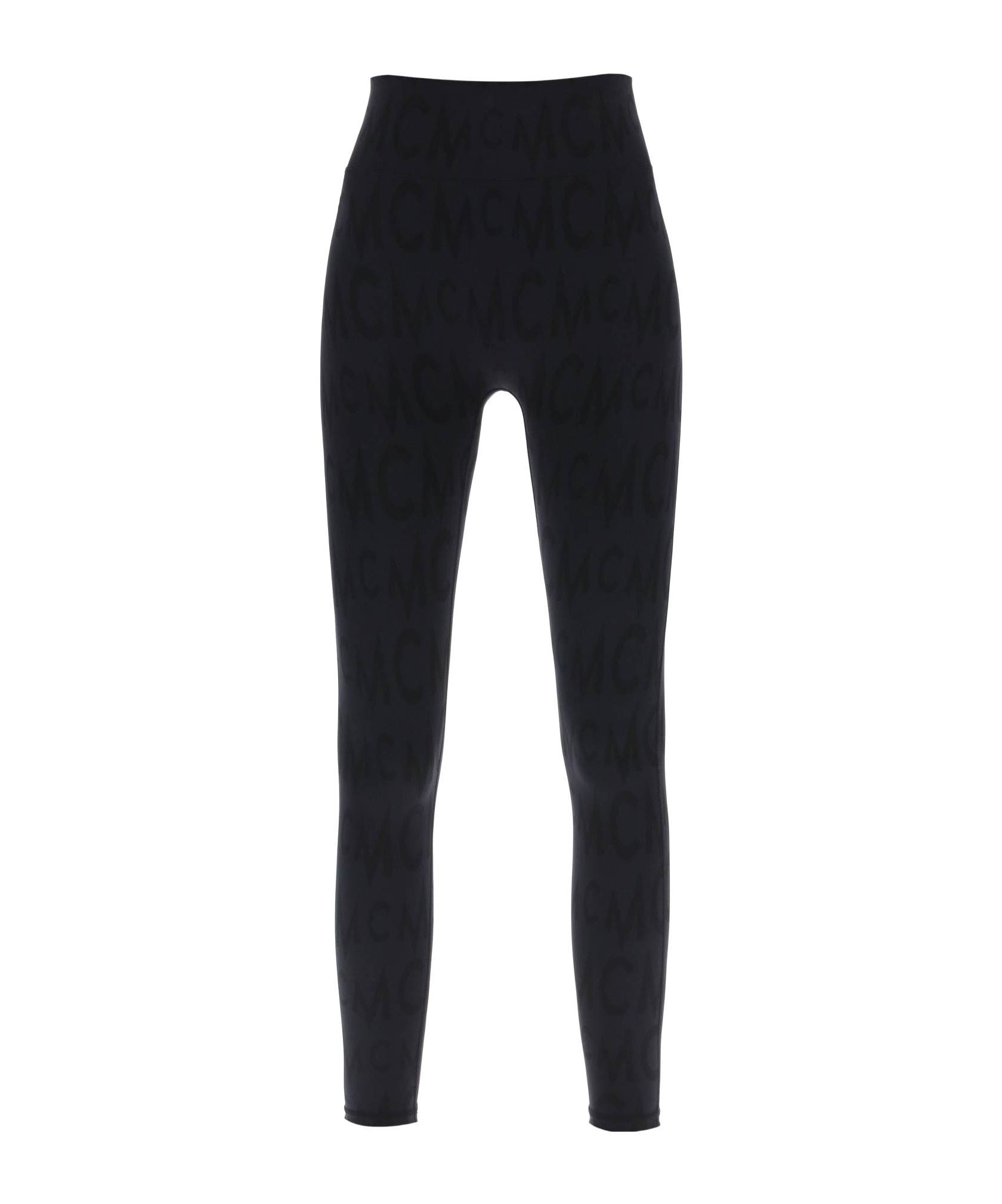 Mcm Leggings With Logo Pattern In Black