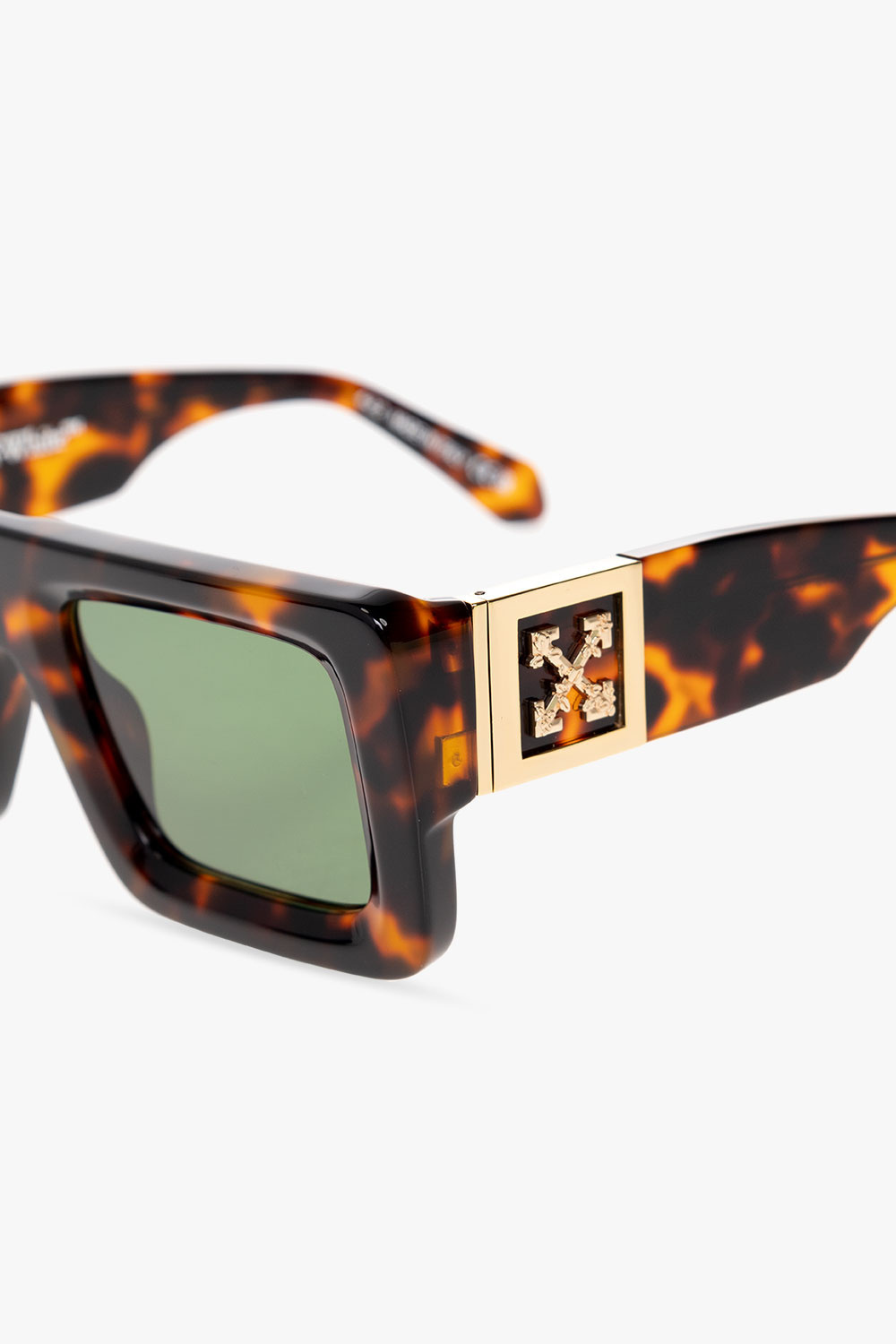 Off-white Leonardo Rectangle-frame Sunglasses In Green