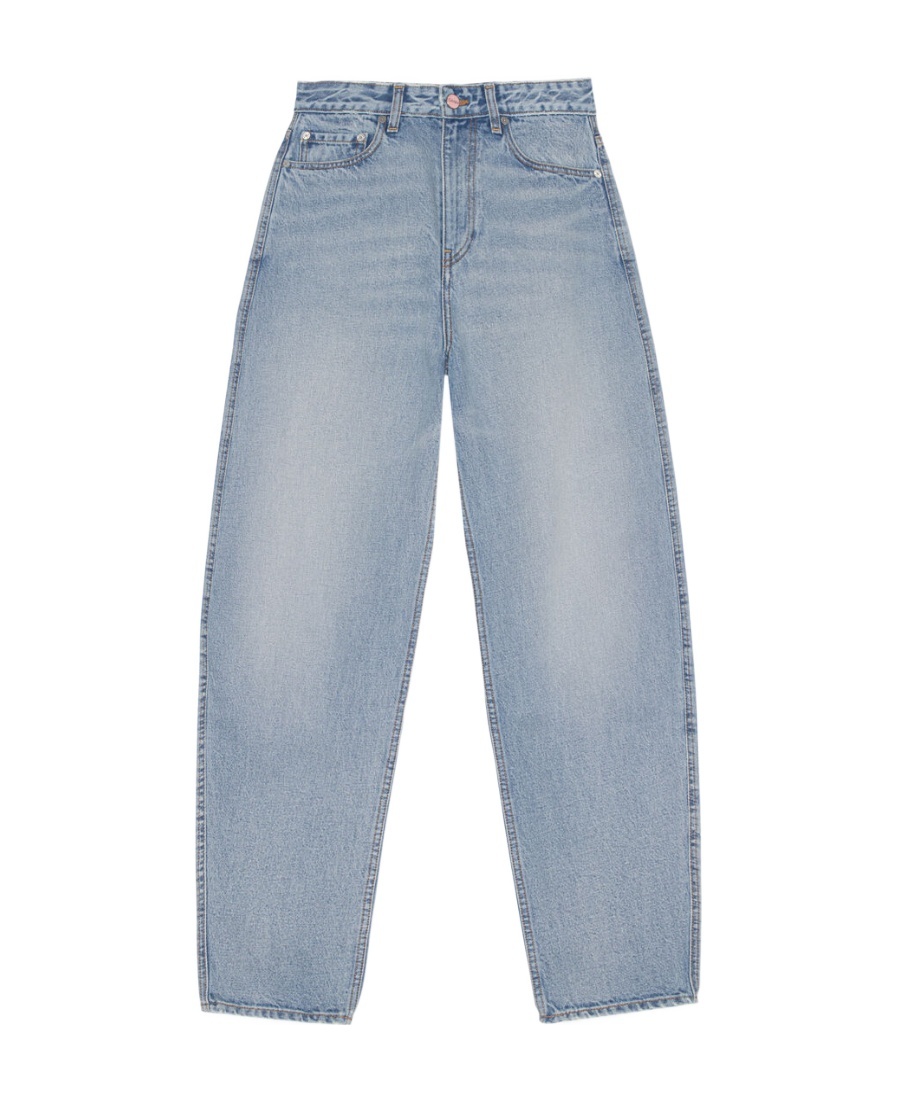 Ganni Rigid Stary Jeans In Light Blue Vintage In Blue