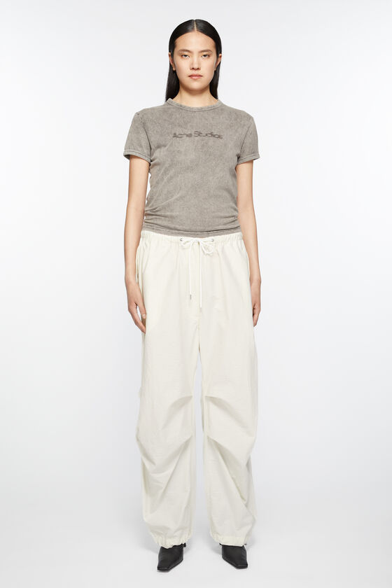 Acne Studios Drawstring Wide-leg Trousers In White