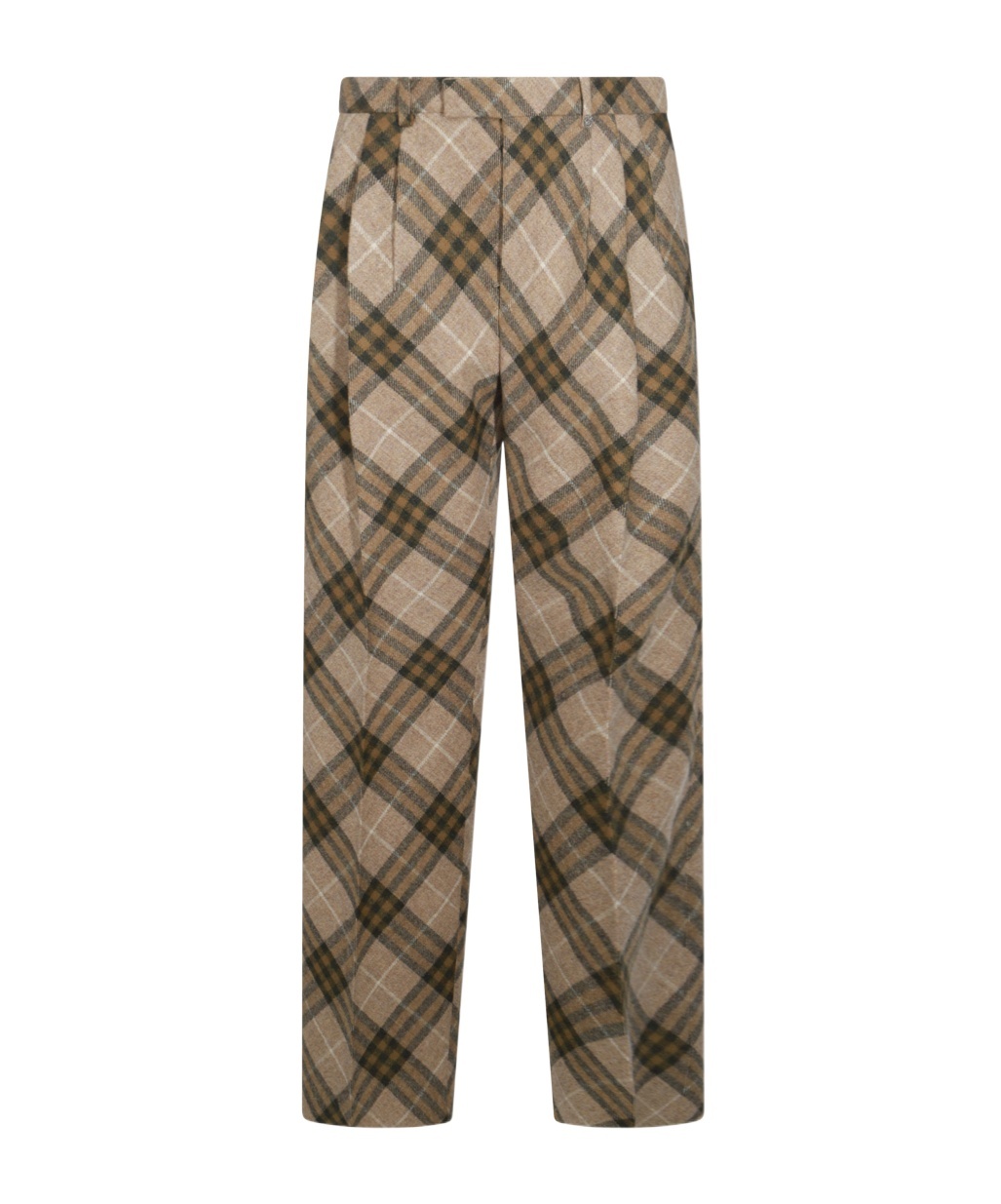 Burberry Ered Wool Tailored Trousers In Brown