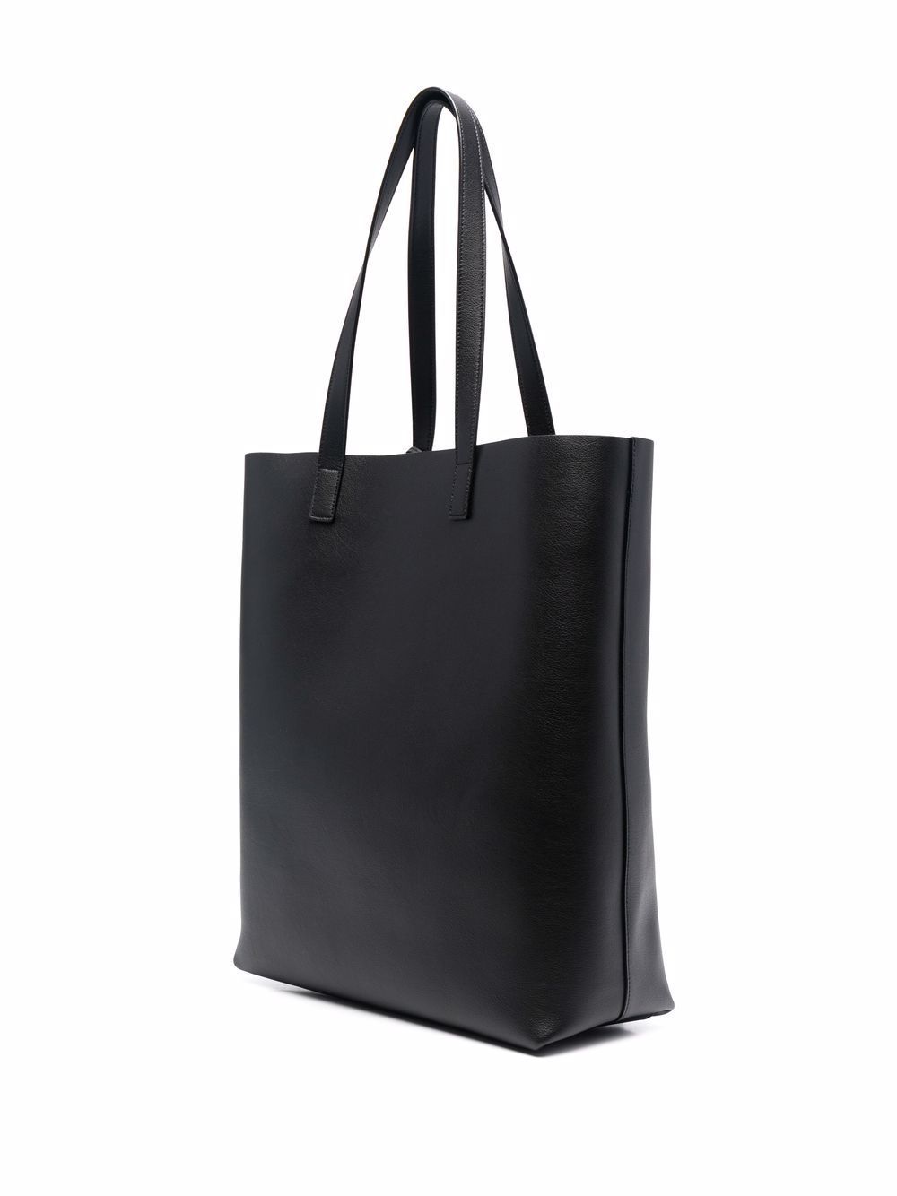 Saint Laurent Bold Rectangular Tote Bag With Dual Handles In Black