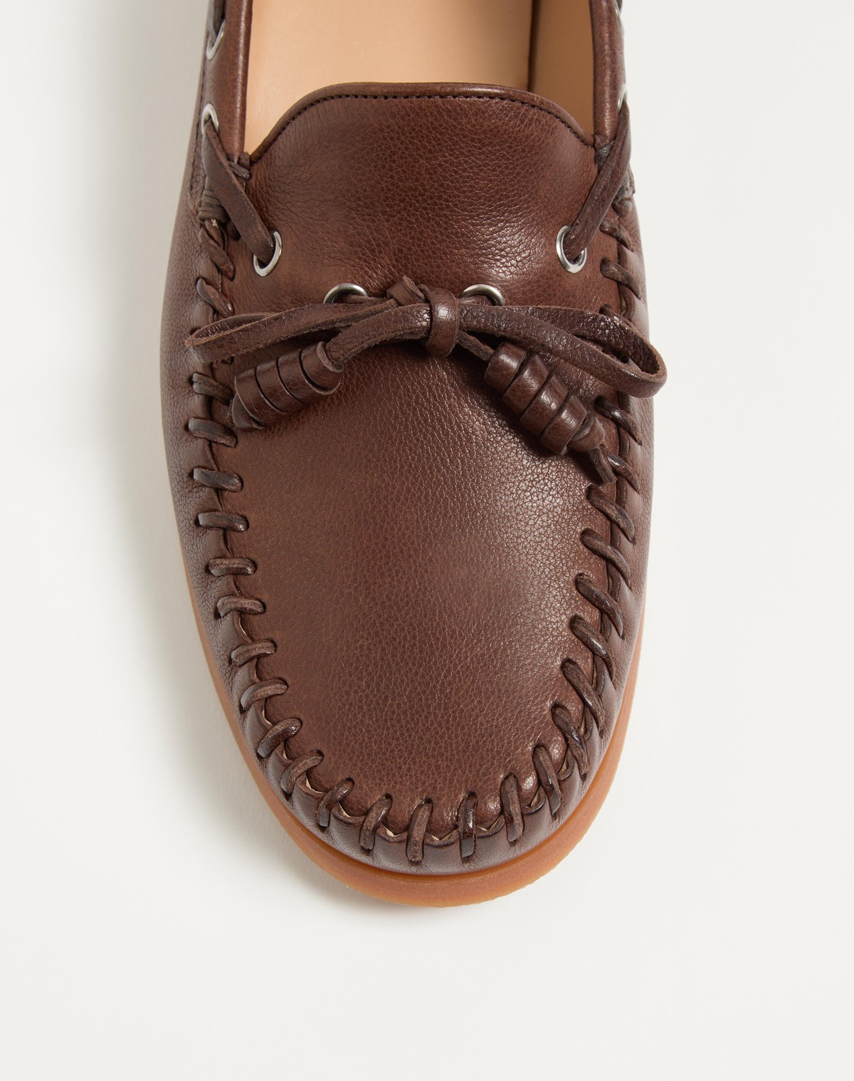 Valentino Garavani Palm Avenue Buffalo Boat Shoe In Brown