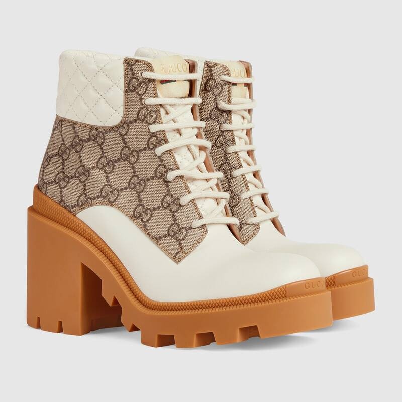 Gucci Trip Gg Bootie In Brown