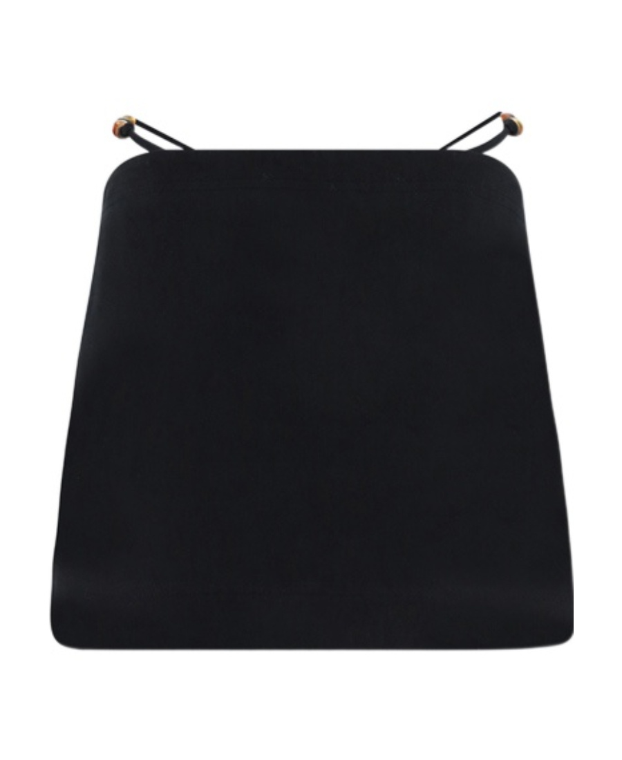Ganni Bead-detail Organic Cotton Miniskirt In Black