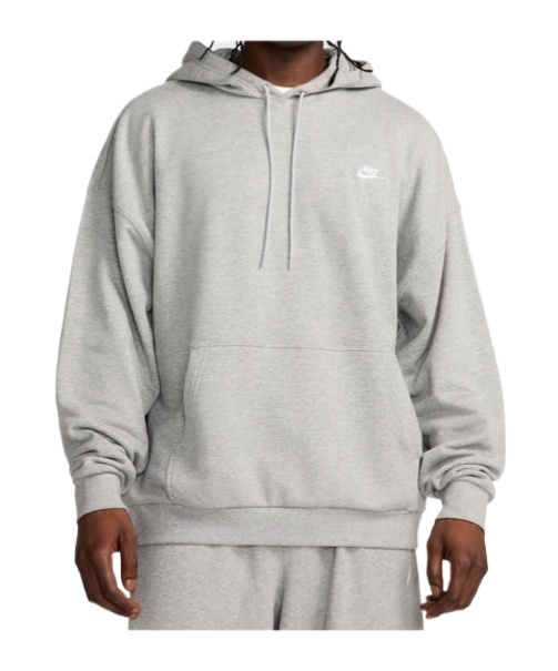 Nike Men's Oversized French Terry Pullover Hoodie In White