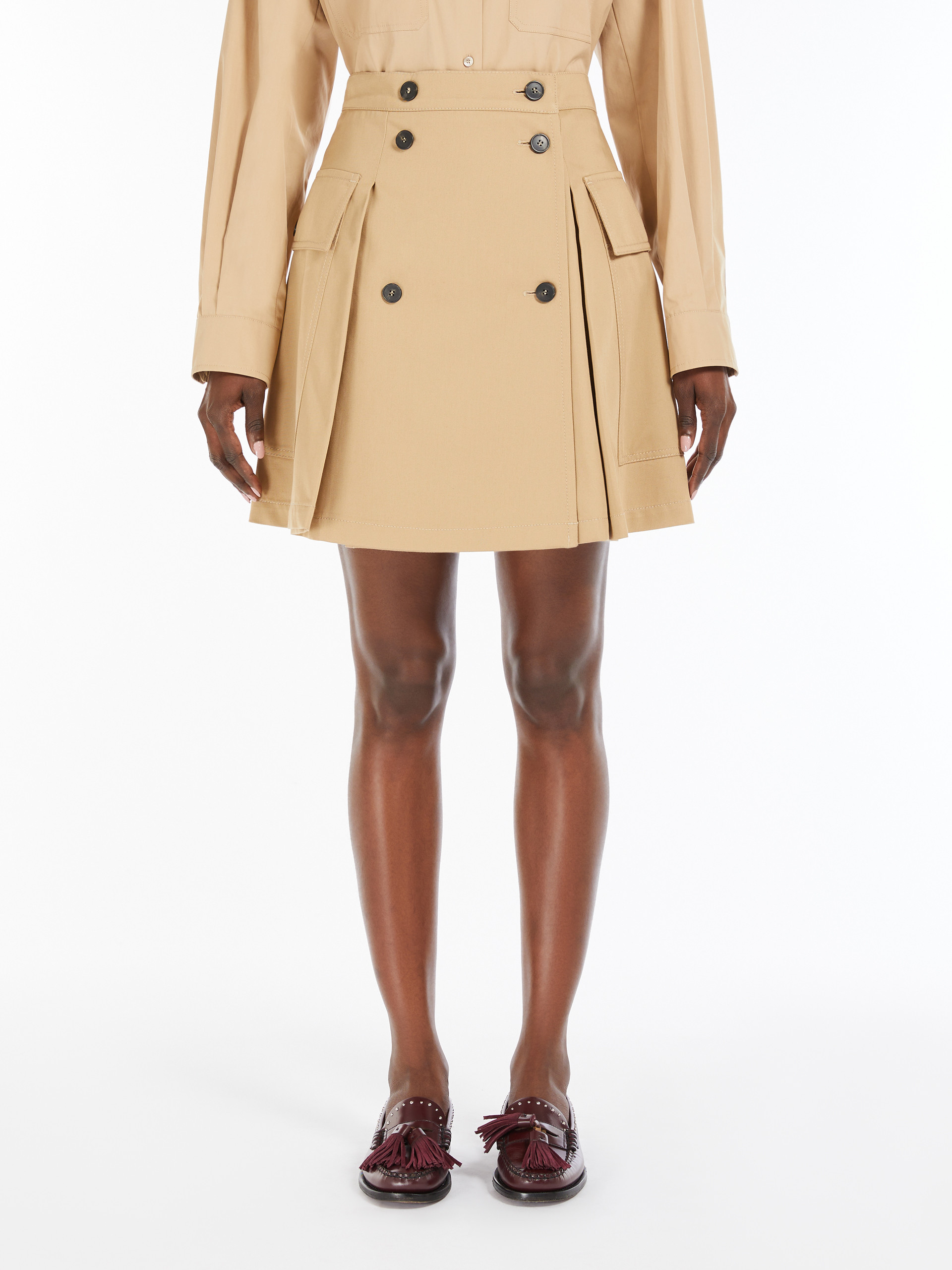 Weekend Max Mara Women's Zebio Skirt Beige | Size 44 | 2515101021600001 In Nude