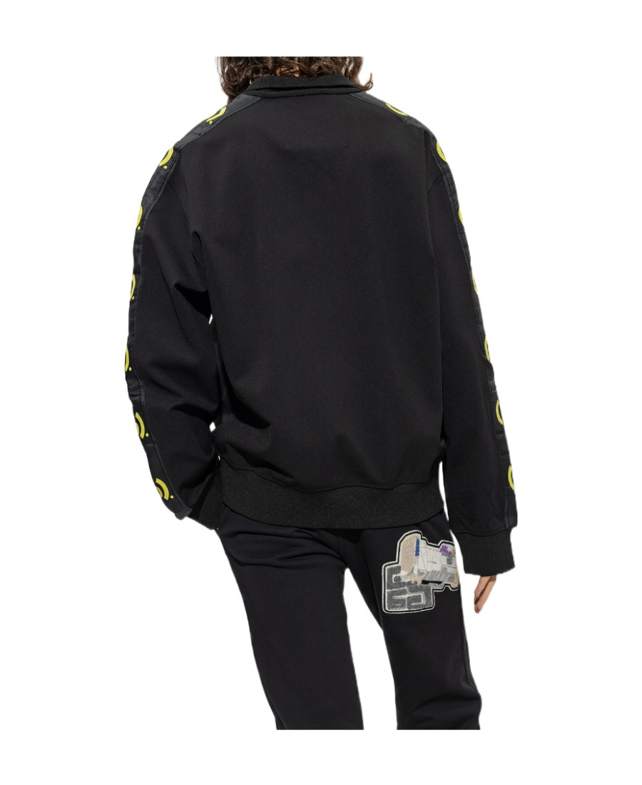 Givenchy Logo Printed Zipped Sweatshirt In Black
