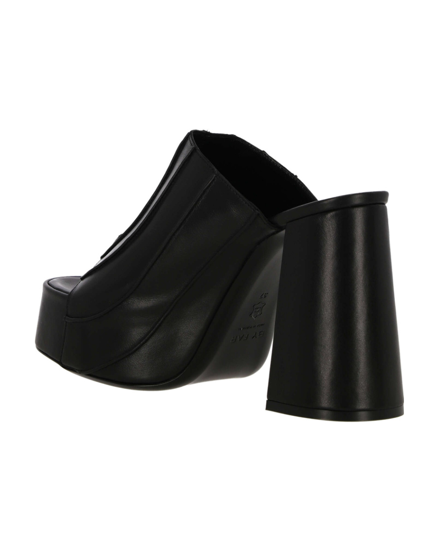 Shop By Far Brad Water Table High-heeled Muller Sandals In Black