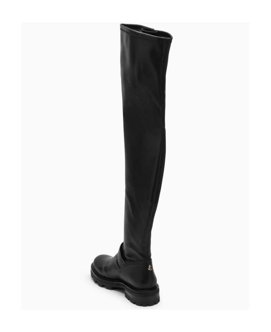 Jimmy Choo Biker Ii Over-the-knee Boots In Black