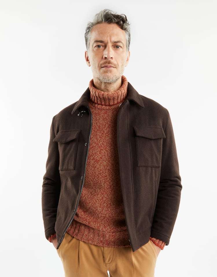 Fay Long-sleeved Casual Jacket In Black
