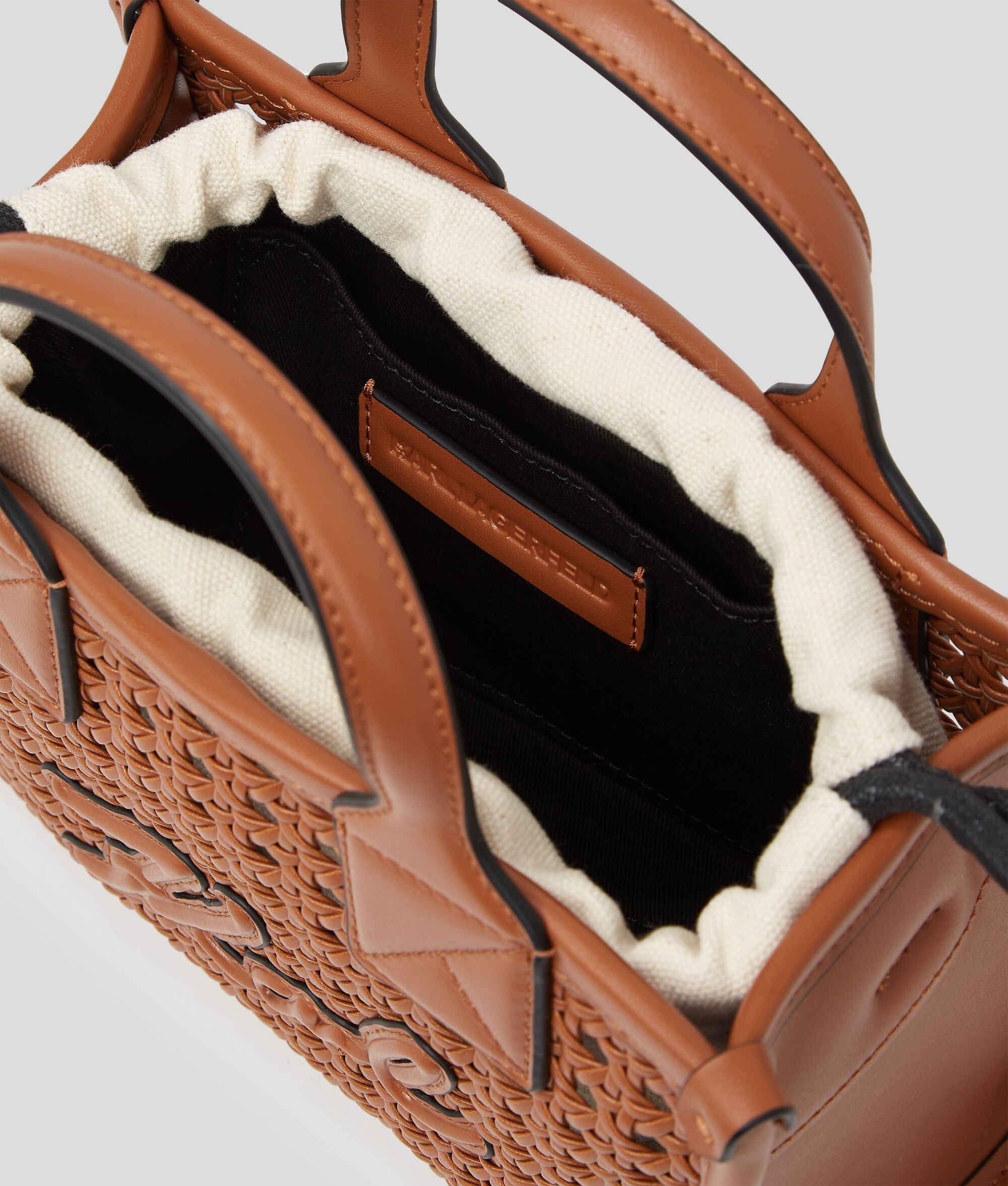 Karl Lagerfeld Small K/skuare Bag In Dark Tan