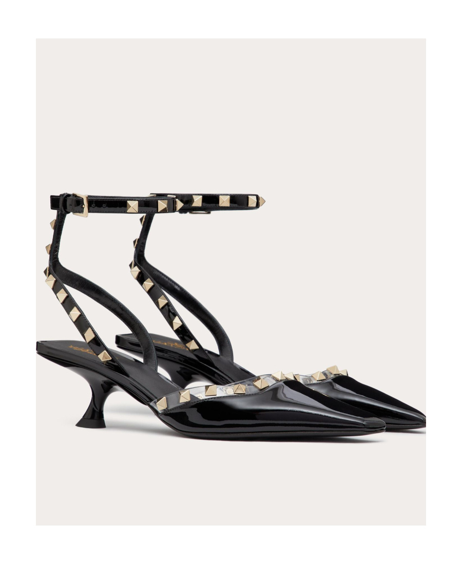 Valentino Rockstud Couture 50mm Leather Pumps In Black