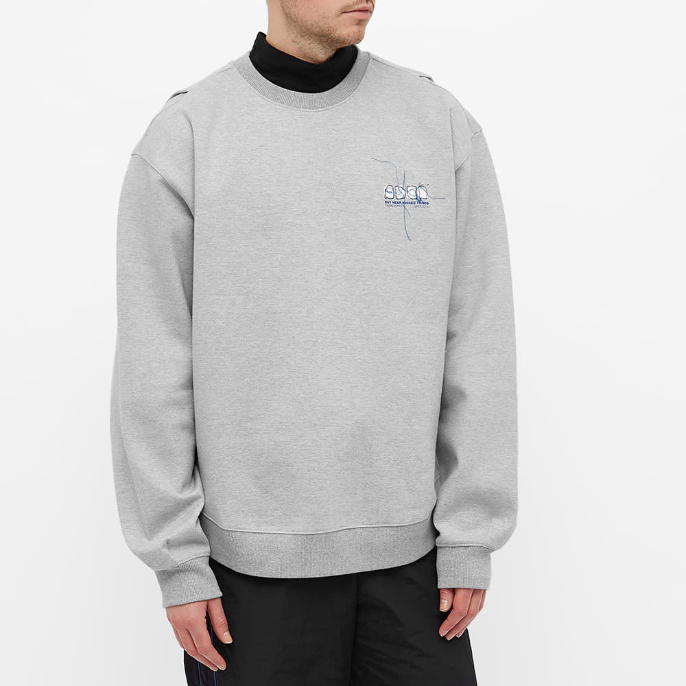 Ader Error Logo Round-necked Sweater In White