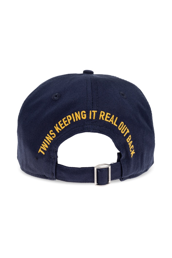 Dsquared2 Dsquared Navy Blue Cotton Baseball Cap In Black