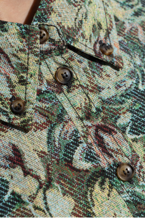 Ganni Patterned Dress In Green