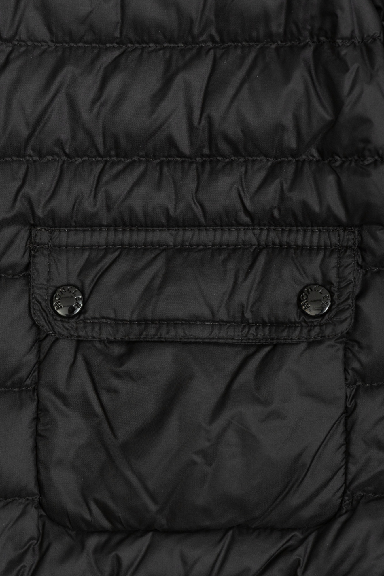 Moncler Long-sleeved Down Jacket In Black