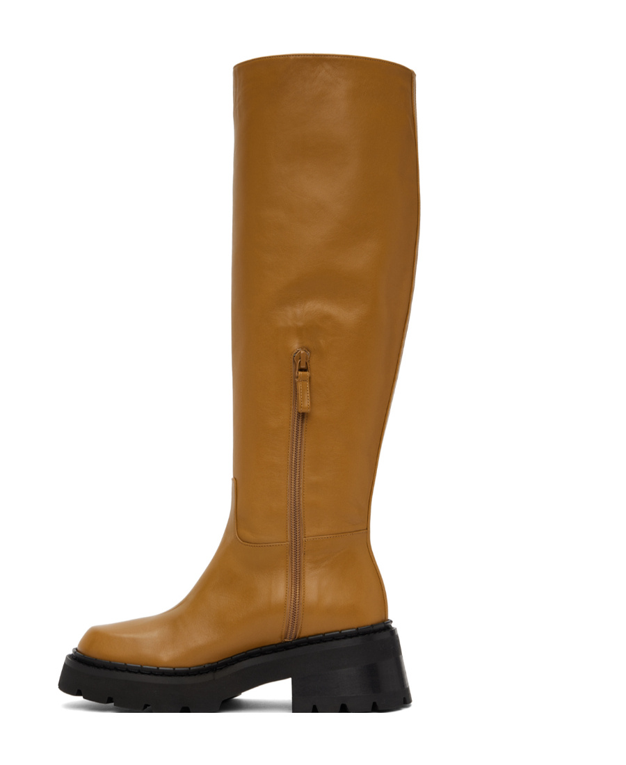 By Far Logo Boots In Brown