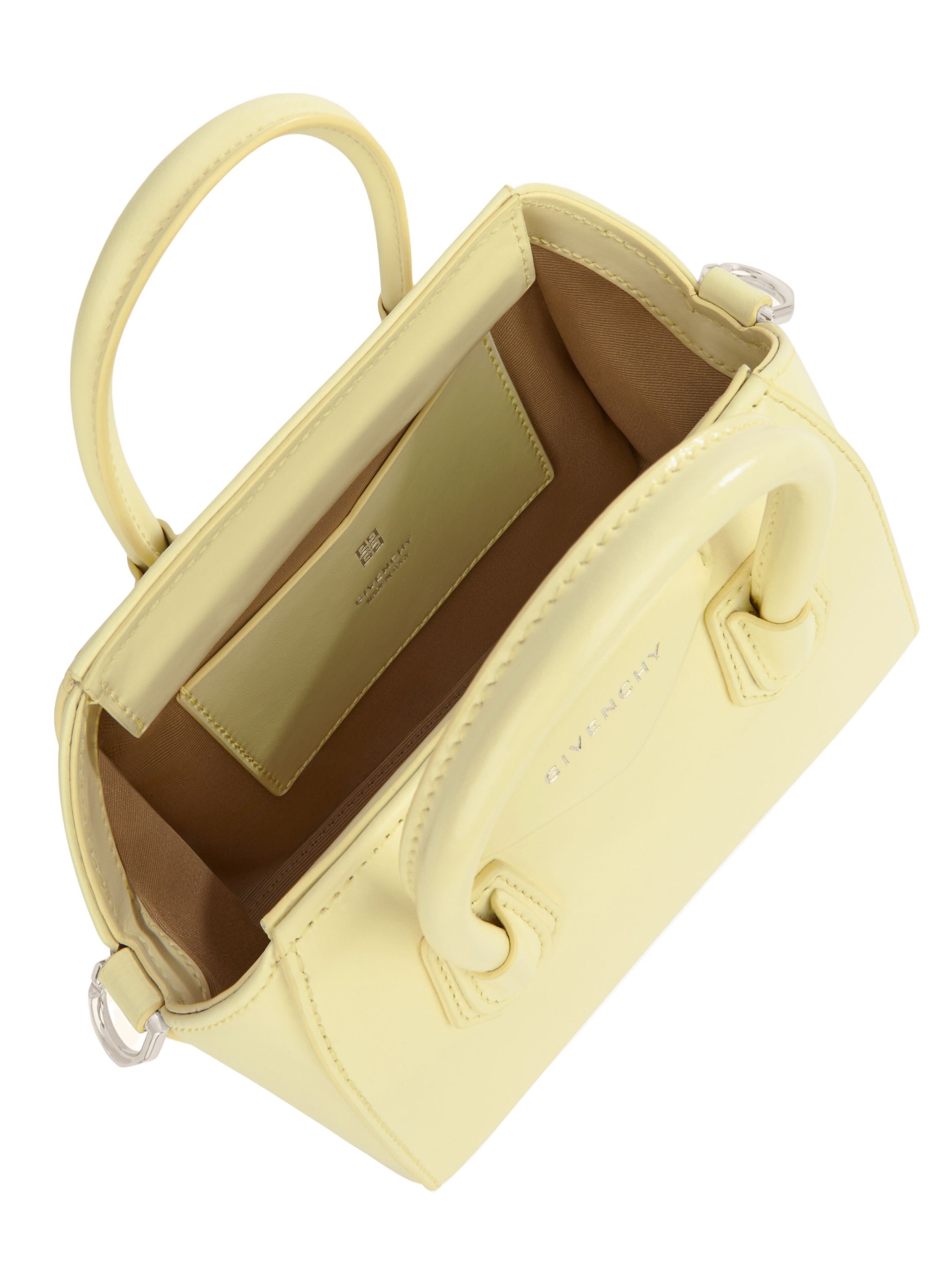 Givenchy Antigona Toy Bag In Soft Yellow And Natural Beige Box Leather In Nude