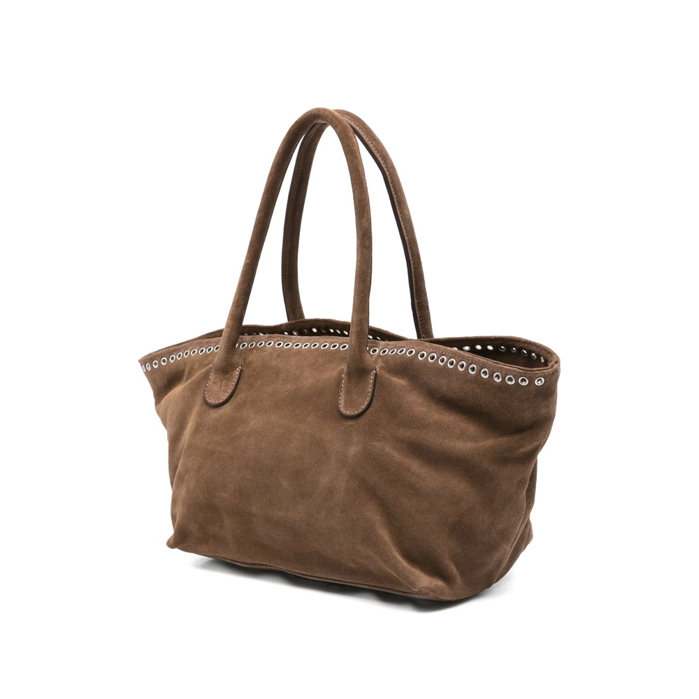 Gimaguas Eyelet-detailing Top-handles Tote Bag In Green