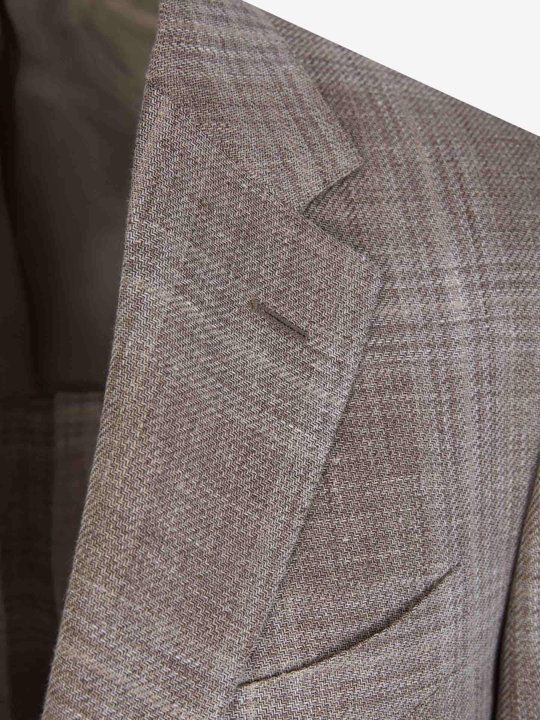 Canali Long-sleeved Plaid Blazer In Gray