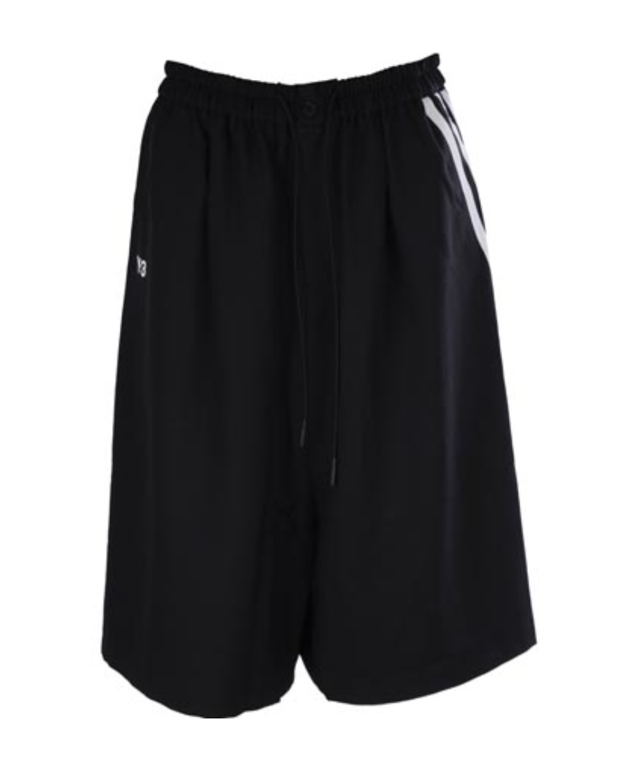 Shop Y-3 Side Stripe Track Shorts In Black