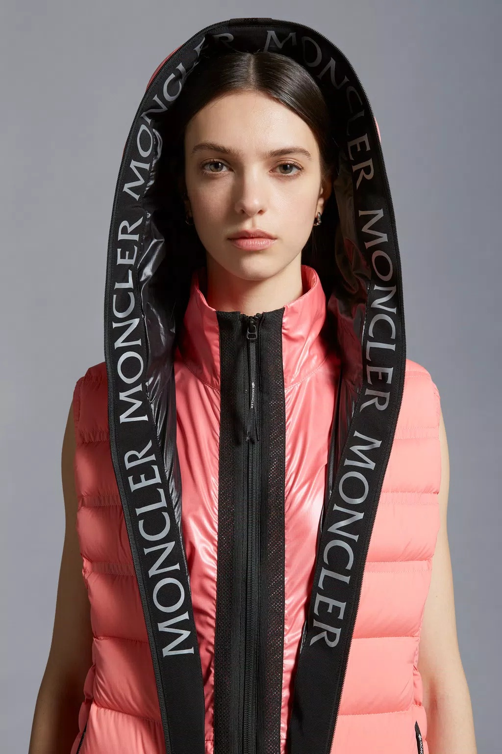 Moncler Aliterse Quilted Shell Down Vest In Pink
