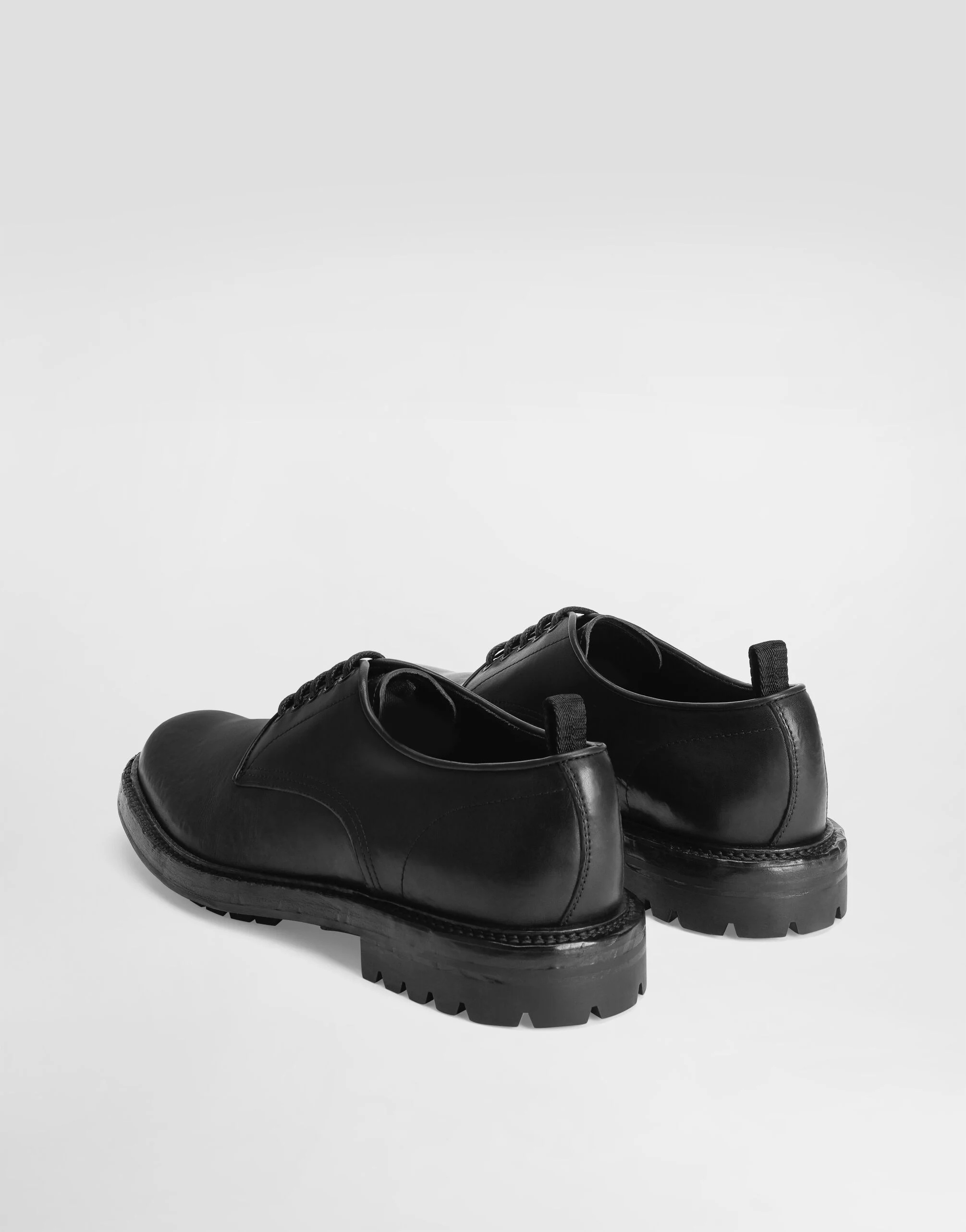 Dolce & Gabbana Leather Oxford Lace-ups In Black