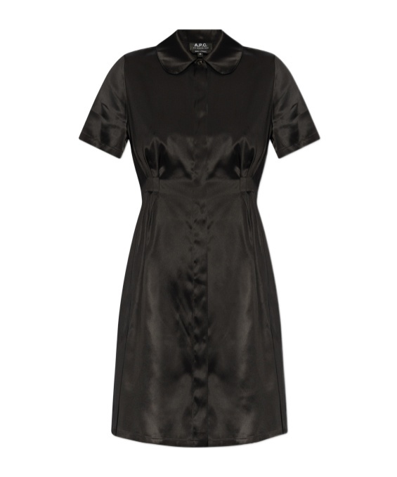 Apc Satin Minidress In Black