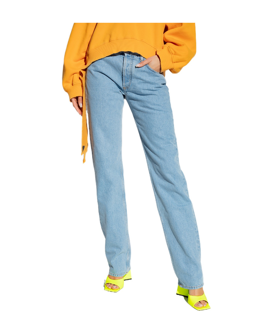 Attico Straight-leg Boyfriend Jeans In Blue