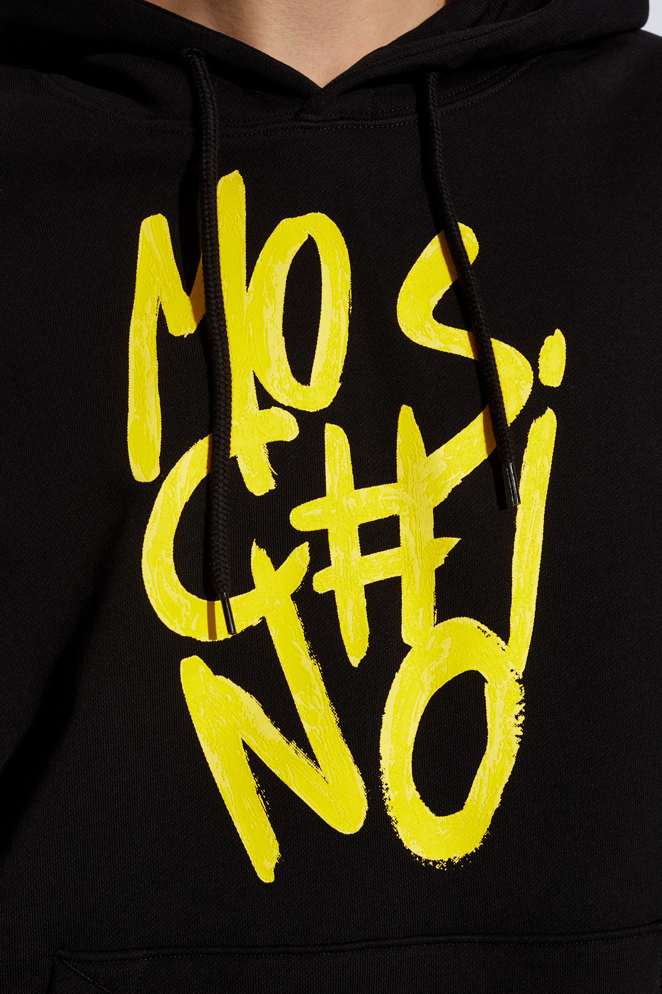 Moschino Logo-print Cotton Hoodie In Black