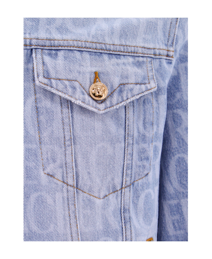 VERSACE VERSACE LONG-SLEEVED BUTTONED DENIM JACKET