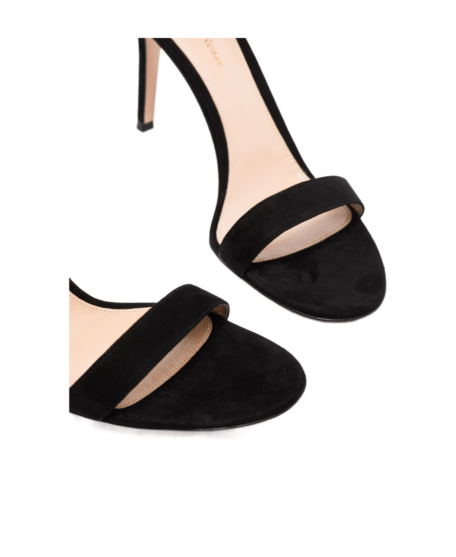 Gianvito Rossi Portofino 85 Suede Sandals In Black