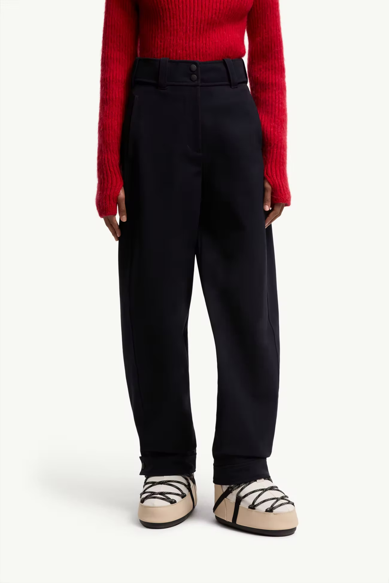 Moncler Technical Twill Pants In Blue