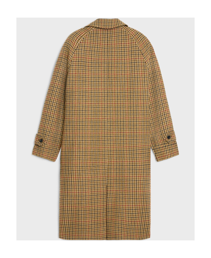 Celine Long-sleeved Wool Coat In Brown