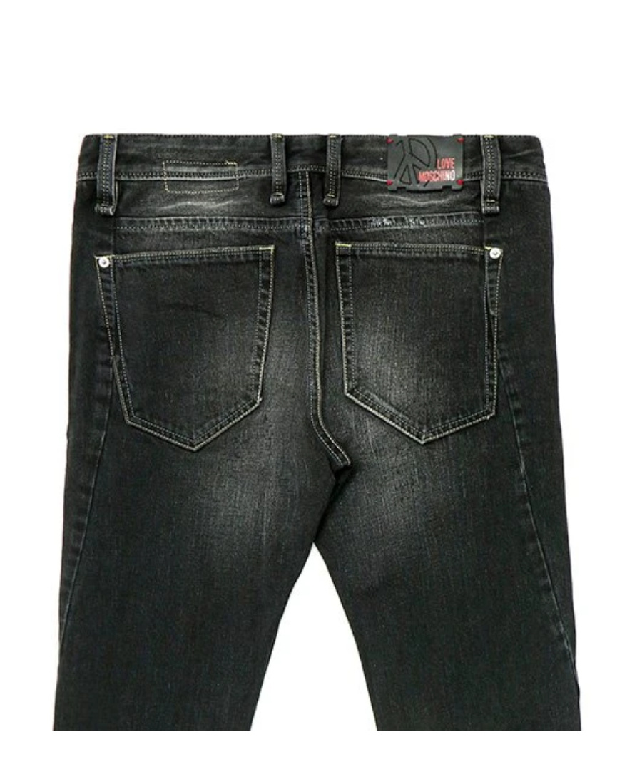 MOSCHINO LOGO DETAILS JEANS