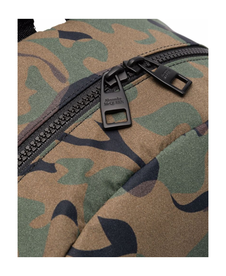 Alexander Mcqueen Logo-print Camouflage Backpack In Black