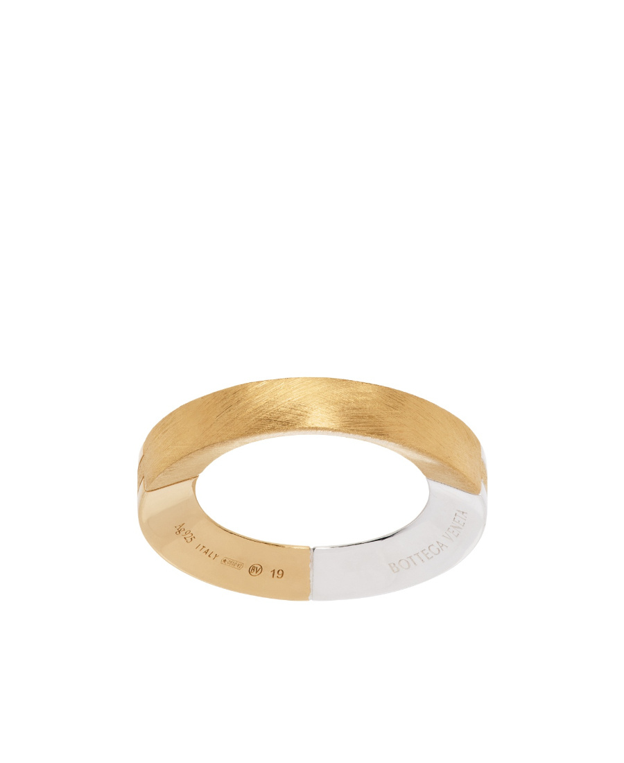 Bottega Veneta Logo Ring In Nude