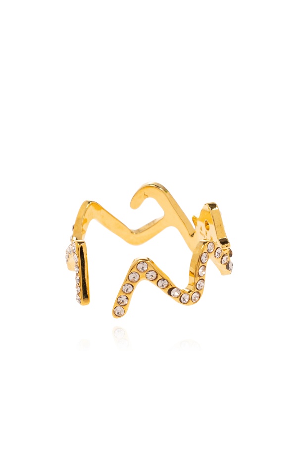 Shop Marni Symbol Ring In Yellow