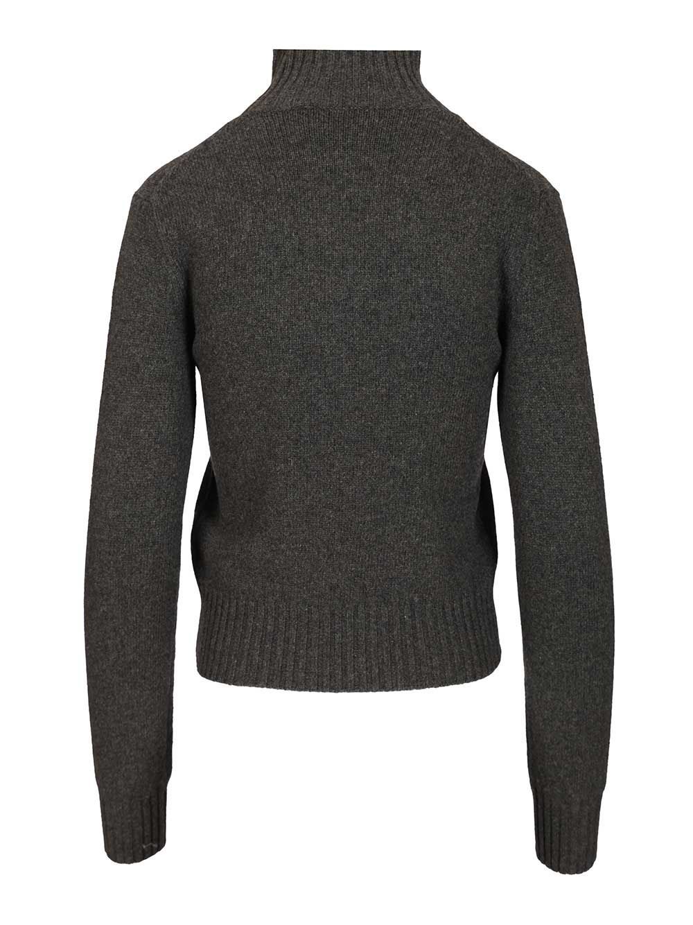 Ami Alexandre Mattiussi Wool And Cashmere Sweater Knitwear Black In Black