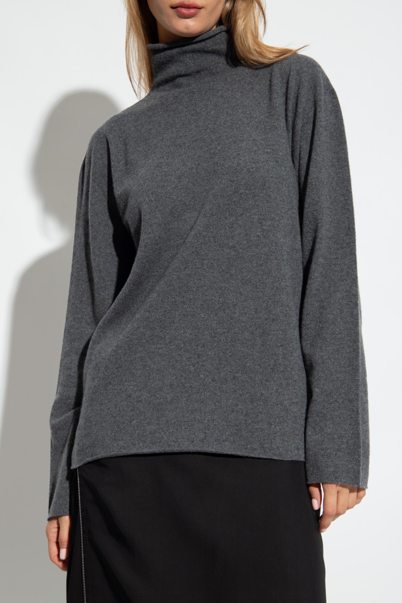 Jil Sander Mock-neck Knitted Jumper In Green