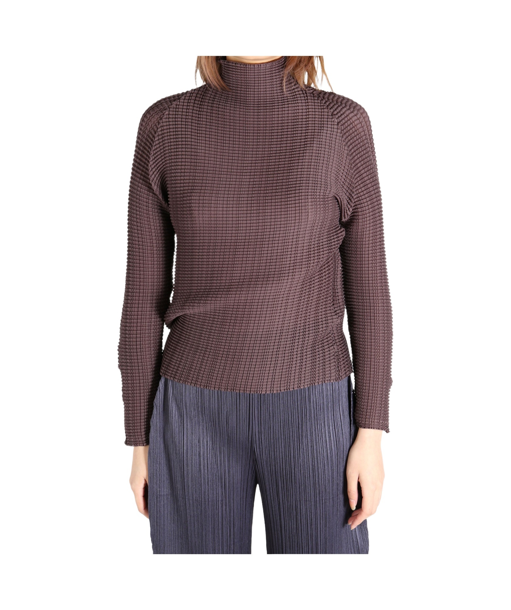 Shop Issey Miyake Wooly Pleats Top In Black