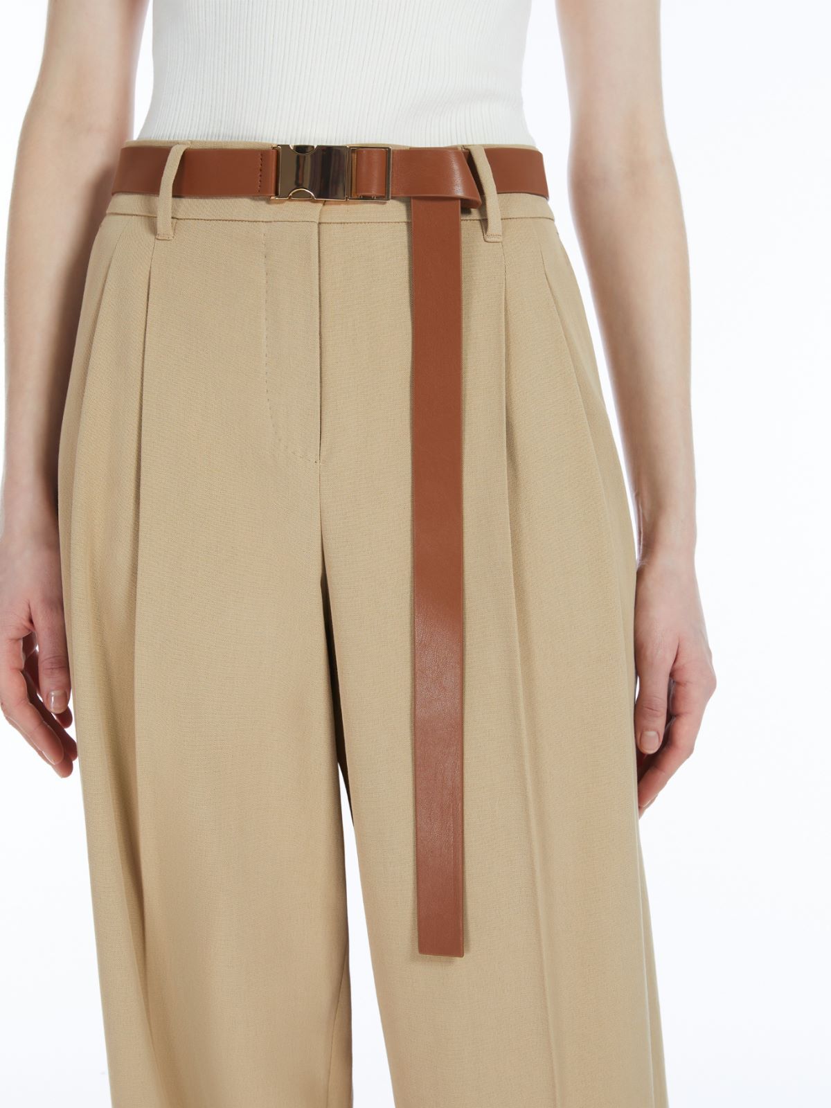 Max Mara Studio Pants In Nude