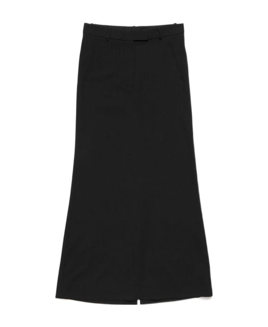 Acne Studios Mid-waist Flared Midi Skirt In Black