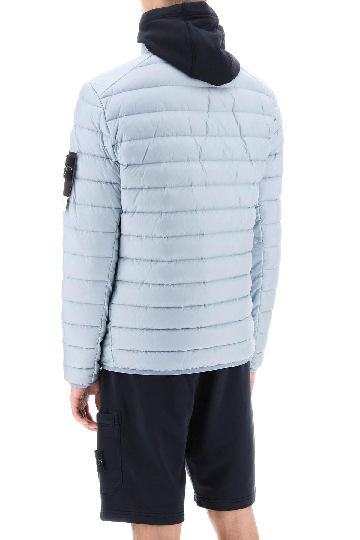 Stone Island Lightweight Jacket In R-nylon Down-tc In Blue