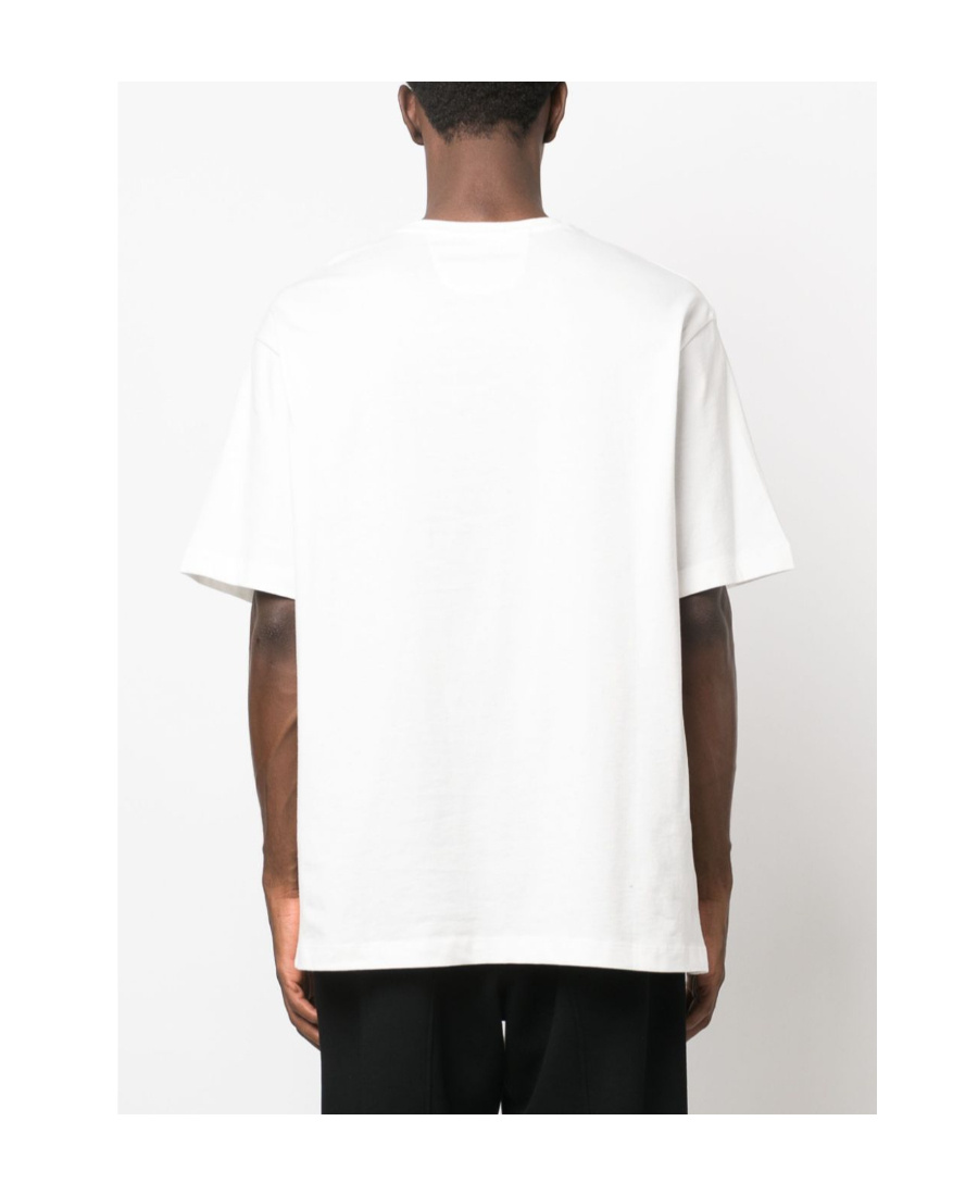 Ferrari T-shirt With Round Neck And Short Sleeves In White